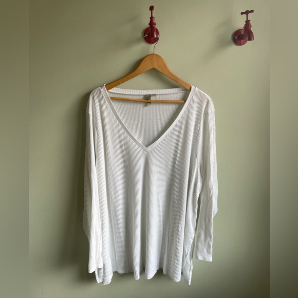 ASOS || Curve Ribbed V-Neck Dress - Picture 1 of 5